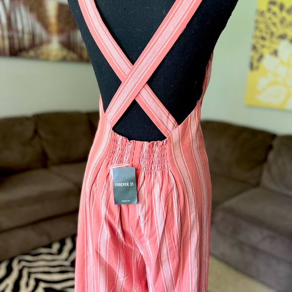 Forever 21 Striped Jumpsuit Size Small NWT - Picture 4 of 11